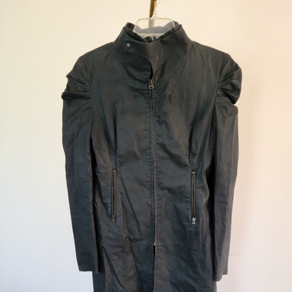 Diesel Style Lab Grey Long Sleeve High Neck Long Jacket Sz M